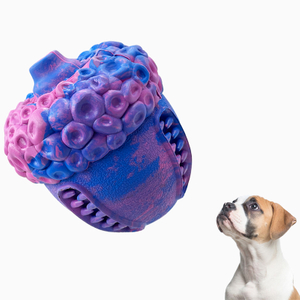 Nuevo juguete masticable duradero para perros de goma Natural mezclada de colores, juguetes para perros con sonido chirriante