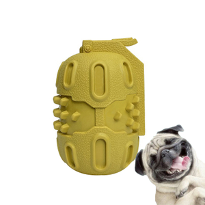 Novedad, juguetes para mascotas diseñados con granada, dientes limpios, dispensador de golosinas para perros, juguetes para masticar para perros agresivos