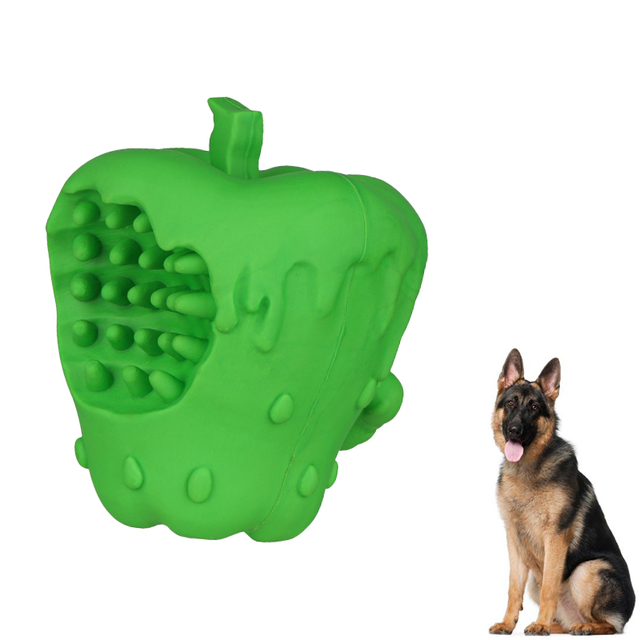 Juguetes para perros mayores hechos de caucho 100% natural Diseño de manzana Squeak Toys