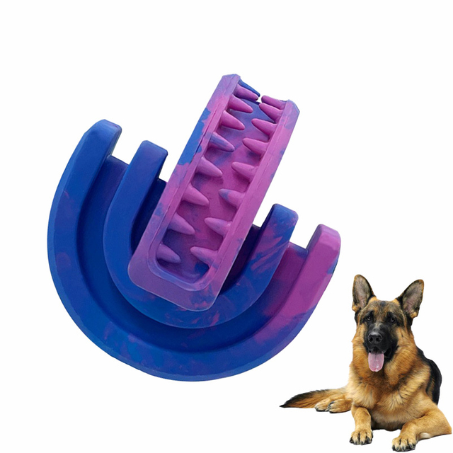 Juguetes de goma para perros de colores mezclados, respetuosos con el medio ambiente, higiénicos, fáciles de limpiar, juguetes para masticar para perros, fabricante de juguetes de goma para perros