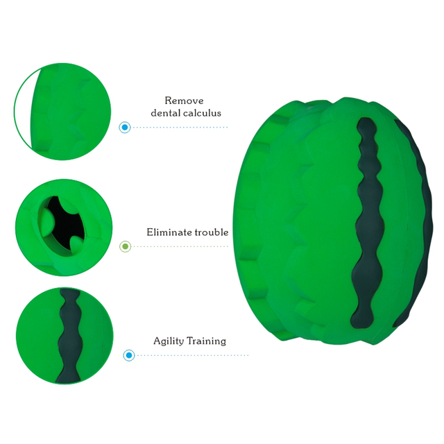 El perro del caucho natural del 100% juega la bola de goma de la invitación del perro de la sandía masticable fuerte respetuosa del medio ambiente