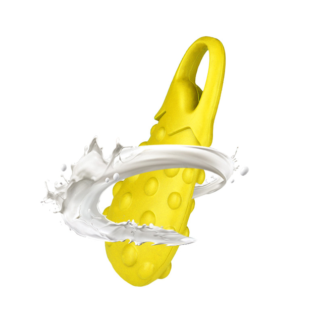 Perro de juguete que ladra hecho de caucho 100% natural, masticable y divertido, juguetes de Navidad con forma de berenjena para perros