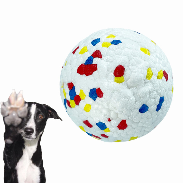 Los juguetes E-TPU pueden flotar en el agua, alta elasticidad, portátiles y duraderos, adecuados para perros pequeños, medianos y grandes.