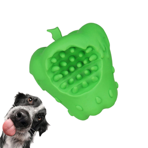 chirrido durable molar del perro del caucho natural del nuevo diseño de la manzana 2022 y juguete del perro de mascar del chirrido
