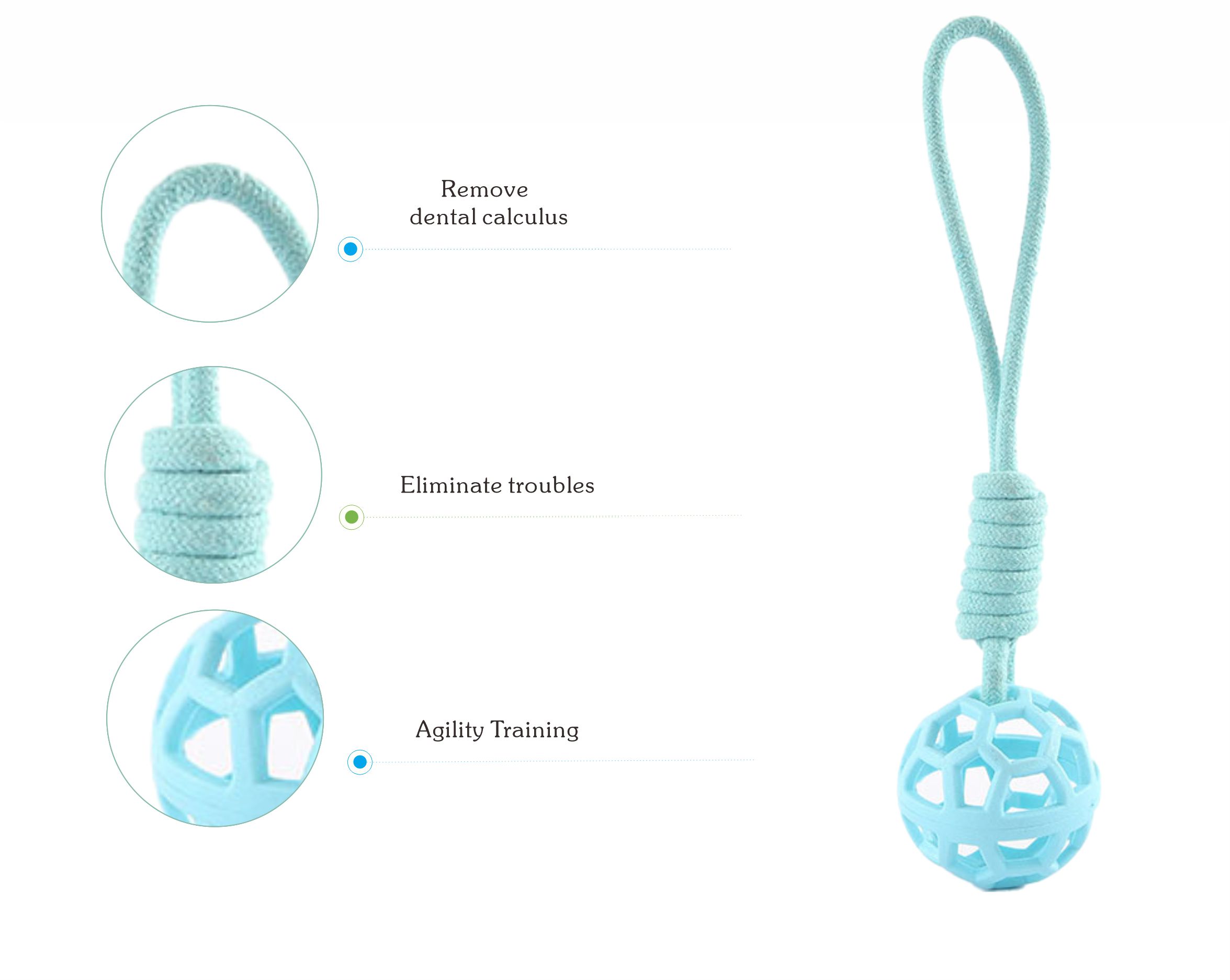 material de juguete de cuerda para perros