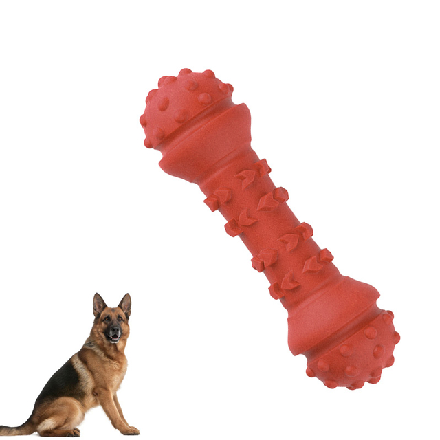 Las mancuernas de juguete para masticar para perros al aire libre están diseñadas con caucho 100% natural para crear juguetes naturales divertidos para masticar para perros.