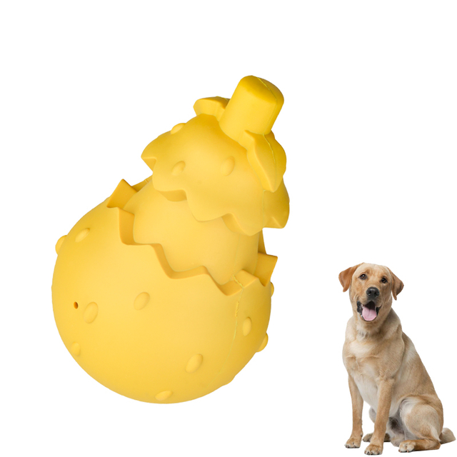 Juguetes resistentes para perros, venta al por mayor, colección de frutas fabricada con dispensador de refrigerios de caucho natural, juguetes indestructibles para perros