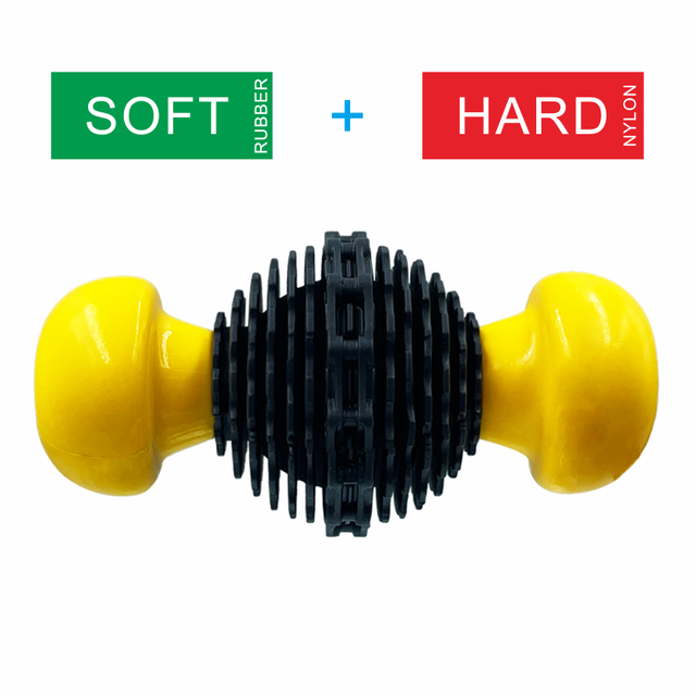 Fabricantes de juguetes para perros con hueso de juego seguro de nailon versus caucho para súper masticadores