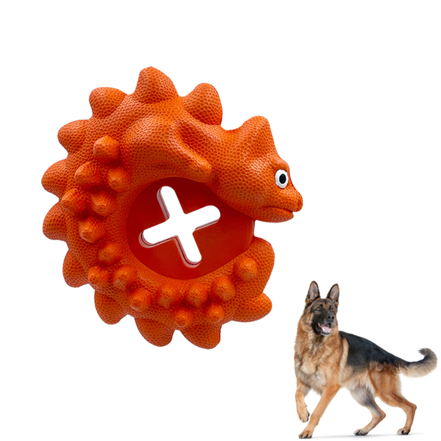 Juguete para perros 100% de caucho Natural, respetuoso con el medio ambiente, forma de camaleón, novedoso y divertido, ayuda a los perros a limpiar los dientes, juguetes no tóxicos para perros