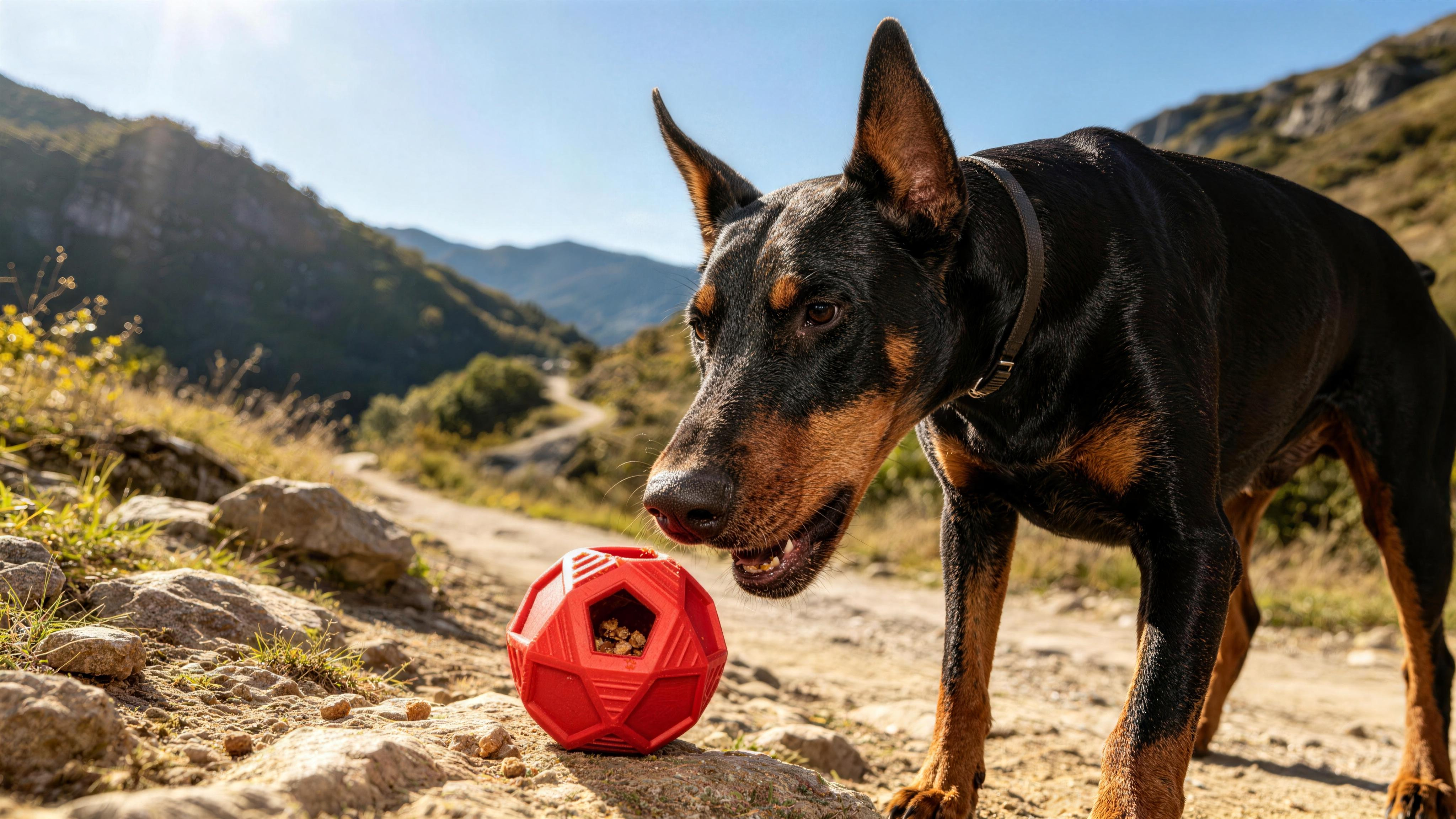 Juguete para perros con comida con fugas